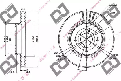 Тормозной диск DJ PARTS BD1286